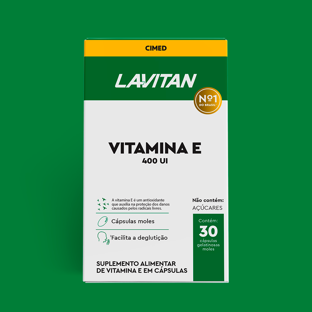 Lavitan Vitamina E com 30 Capsulas Gelatinosas
