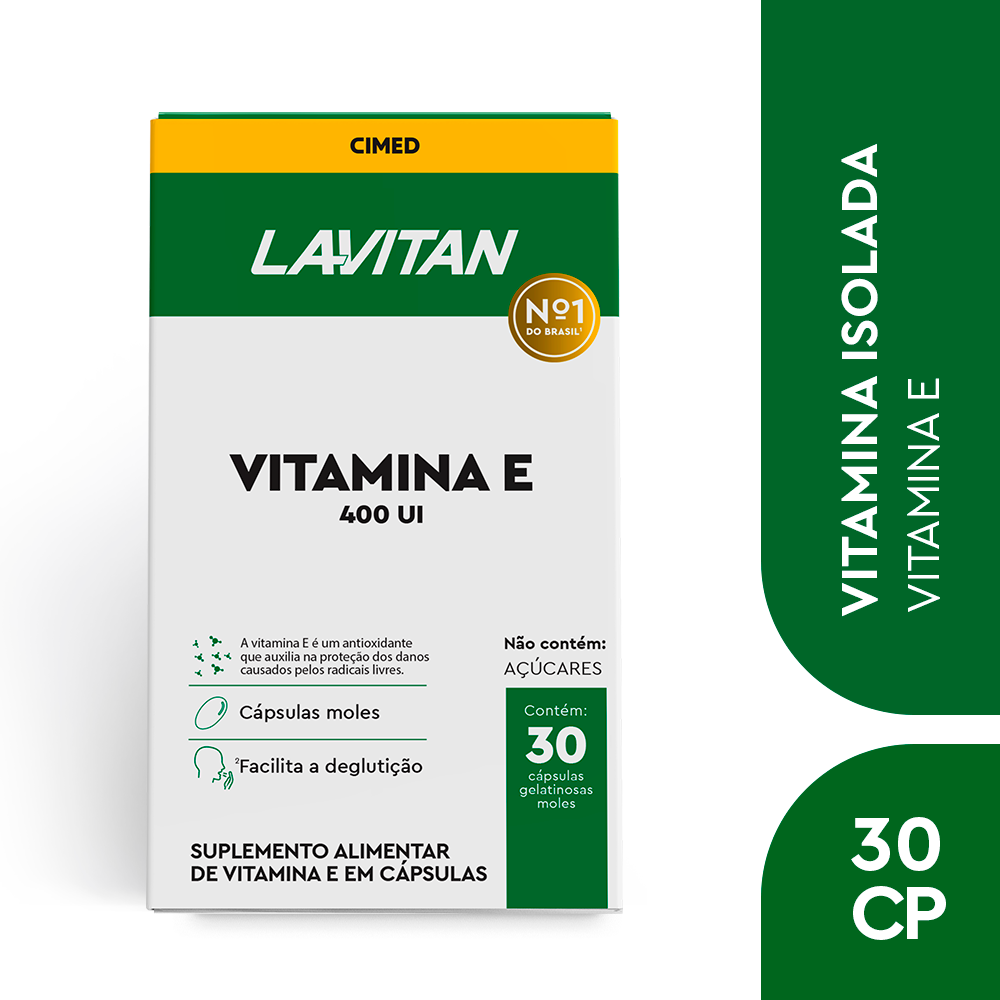 Lavitan Vitamina E com 30 Capsulas Gelatinosas