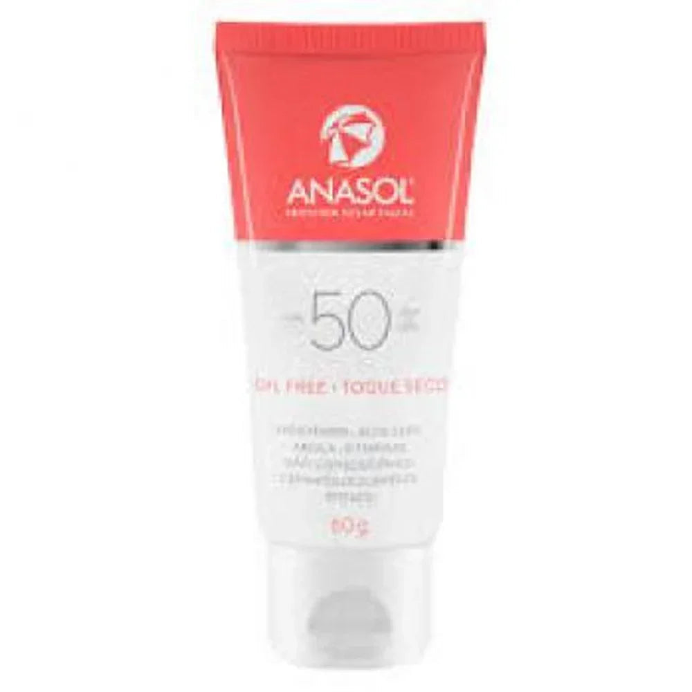 Protetor Solar Facial Anasol Toque Seco FPS 50 - 60g