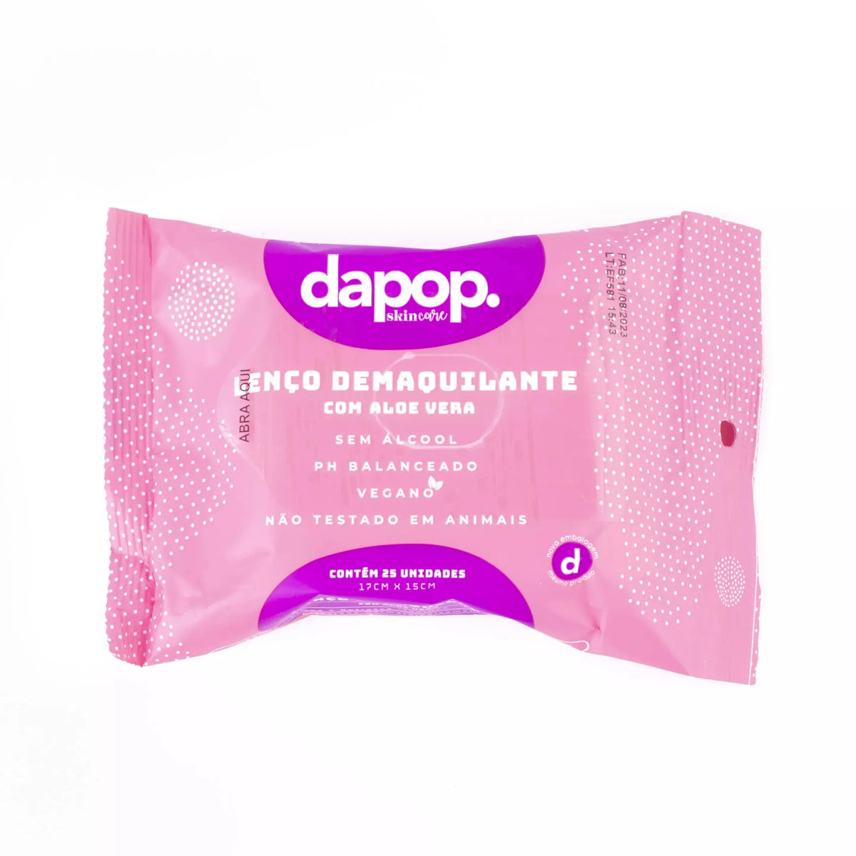 Lenço Demaquilante Com Aloe Vera - Dapop