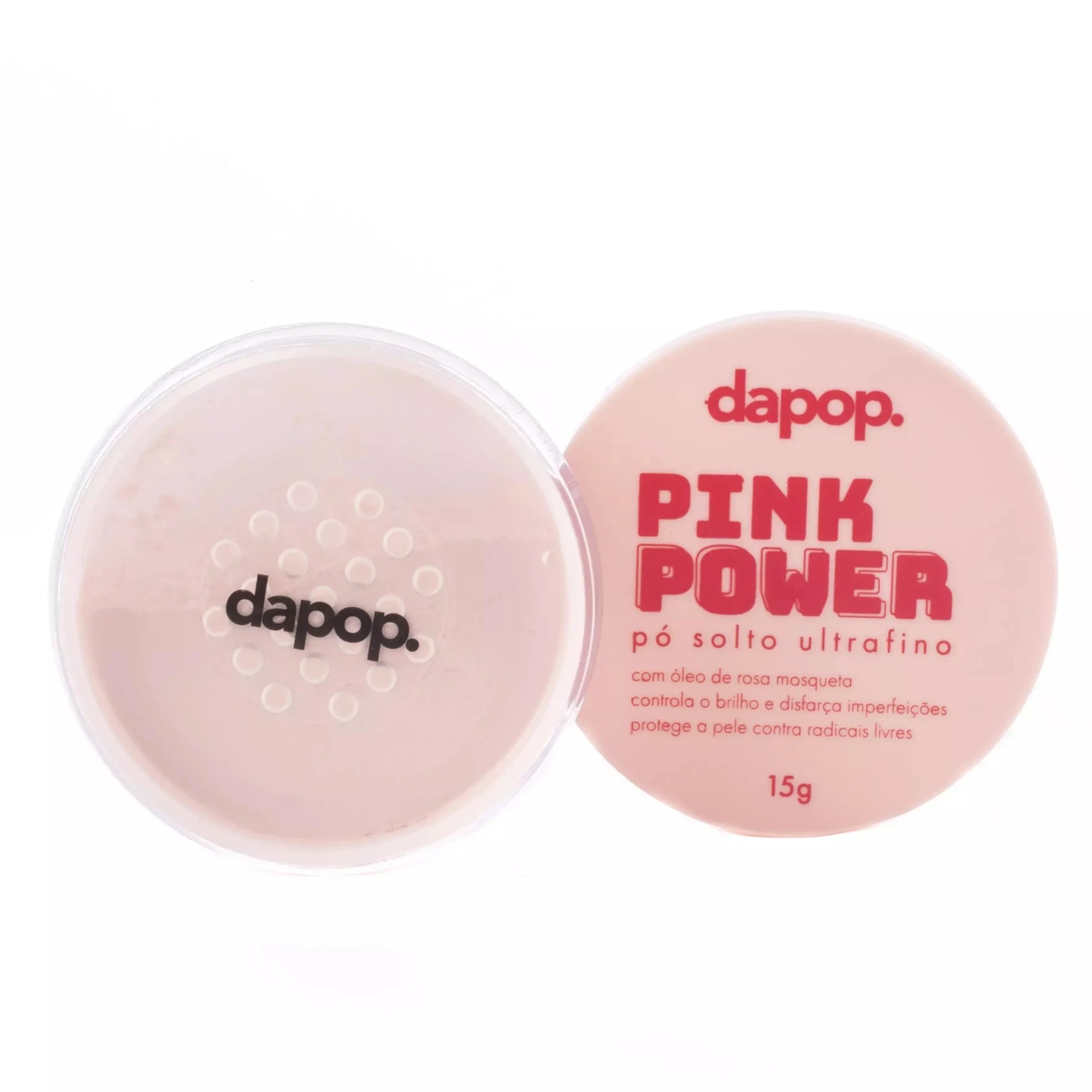 Pó Solto Ultrafino Pink Power Rosa Mosqueta - Dapop