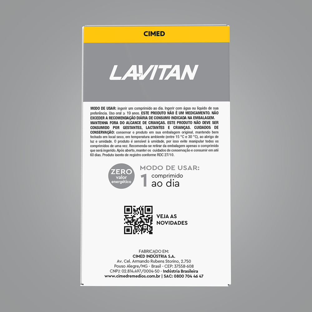 Lavitan 50+ com 60 Comprimidos
