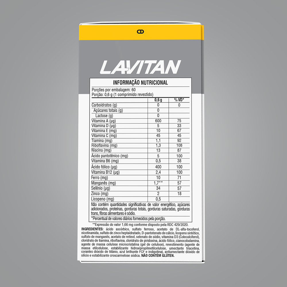 Lavitan 50+ com 60 Comprimidos