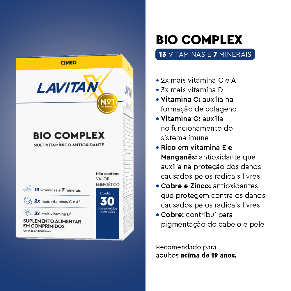 Lavitan Bio Complex com 30 Comprimidos