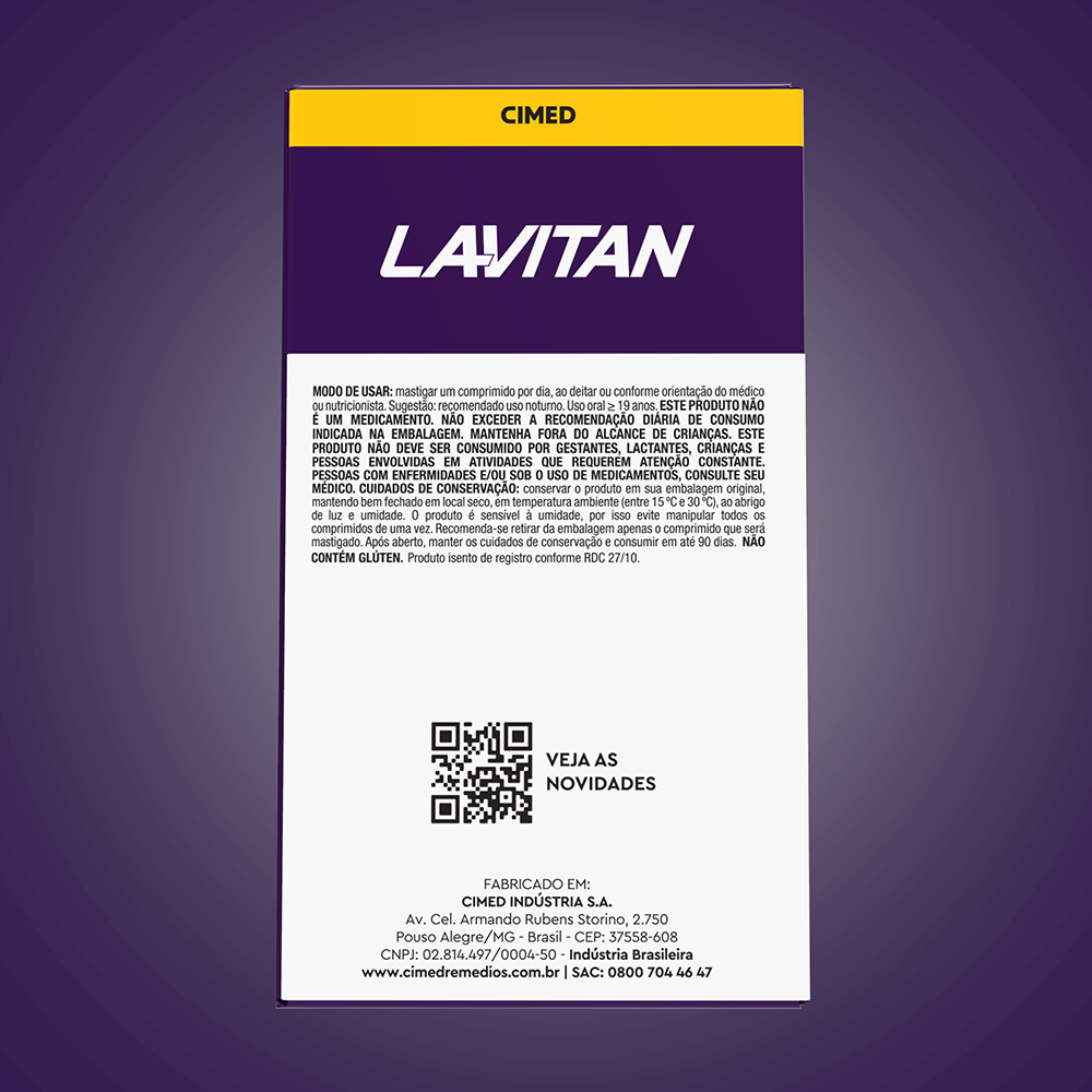 Lavitan Melatonina Maracujá com 90 Comprimidos