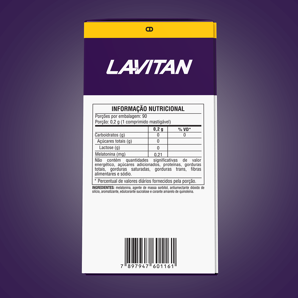 Lavitan Melatonina Maracujá com 90 Comprimidos