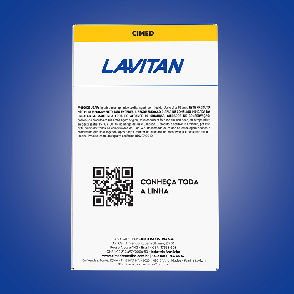 Lavitan Super Fórmula A-Z Homem com 60 Cápsulas