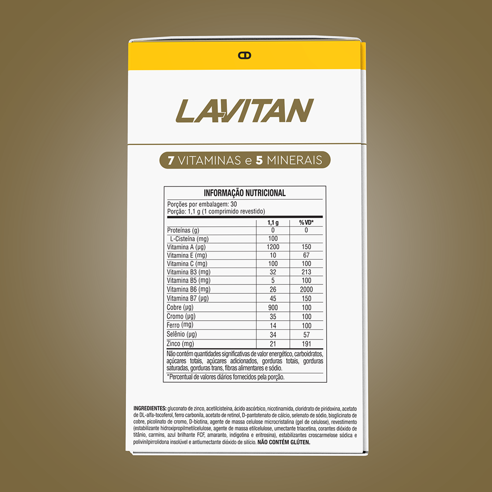 Lavitan Super Fórmula Cabelos e Unhas com 30 Cápsulas