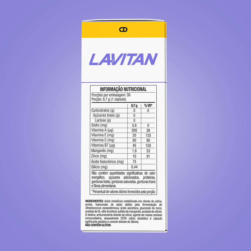 Lavitan Super Fórmula Cuidados da Pele com 30 Cápsulas