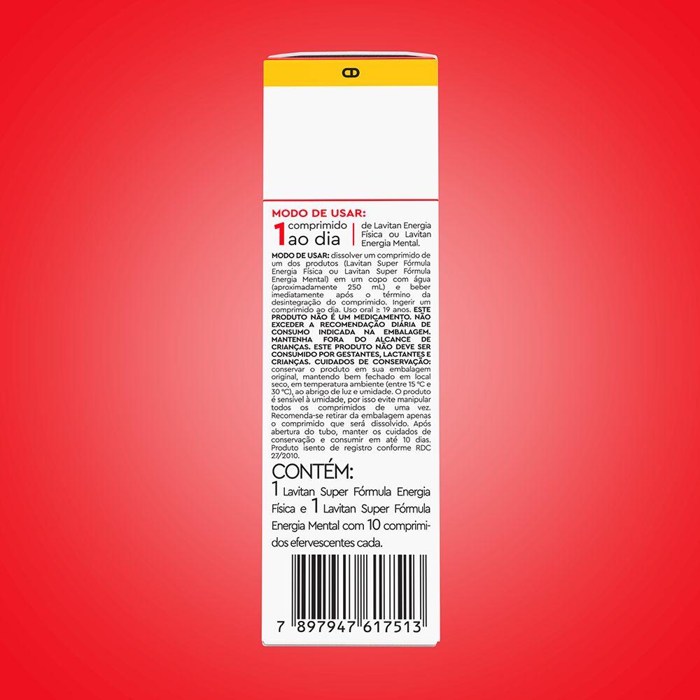 Lavitan Super Fórmula Kit Energia com 20 Comprimidos