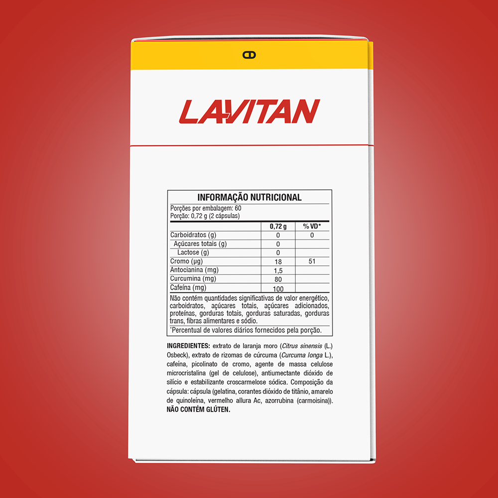 Lavitan Super Fórmula Lipomoro HD com 60 Cápsulas