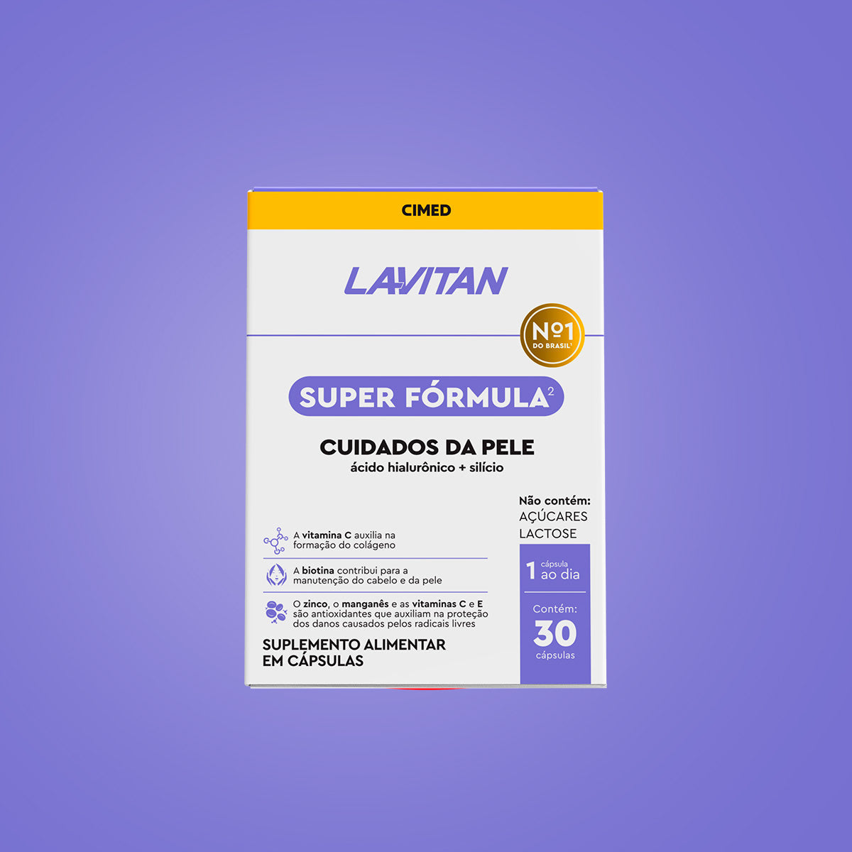Lavitan Super Fórmula Cuidados da Pele com 30 Cápsulas