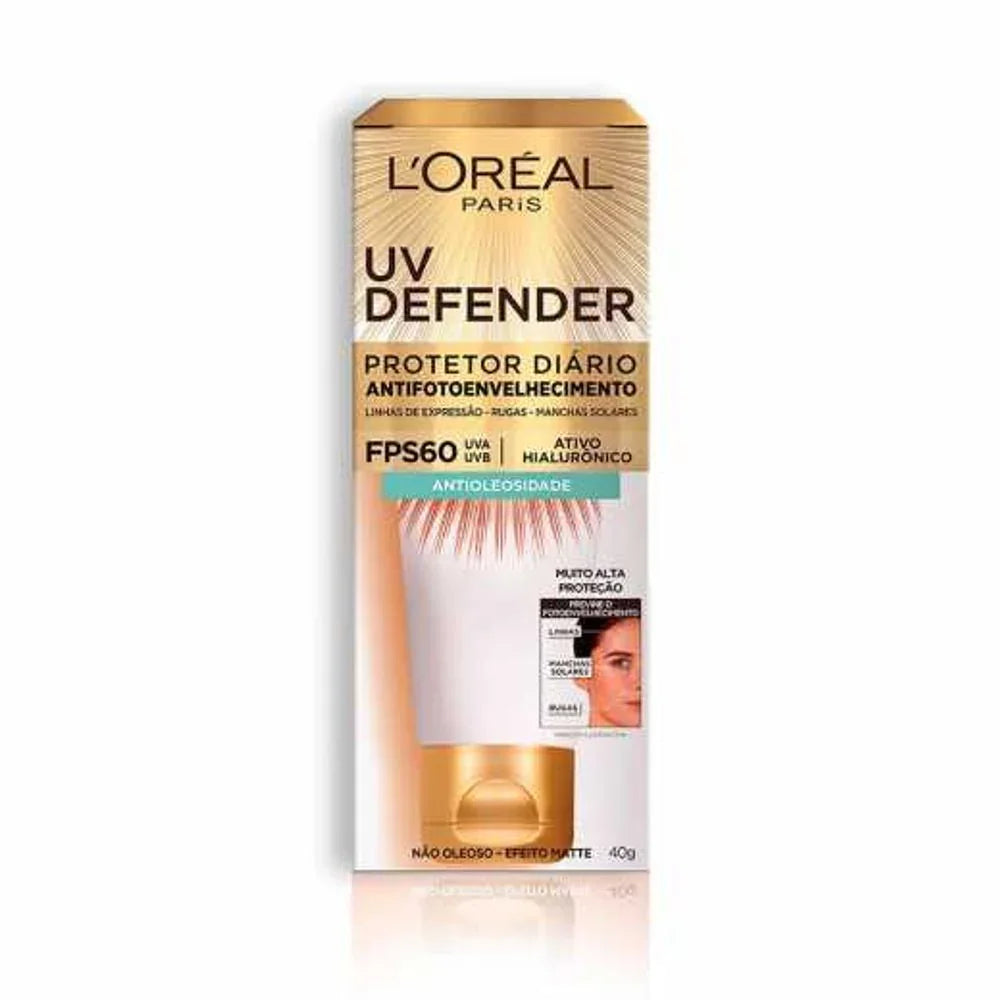 Protetor Solar Loreal UV Defender Antioleosidade FPS60 - 40G