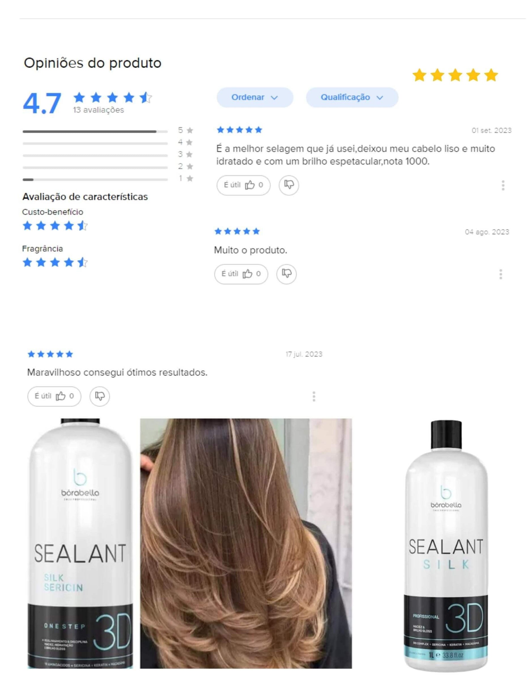 Borabella Selagem 3D Semi Definitiva Orgânica Sem Formol 1L