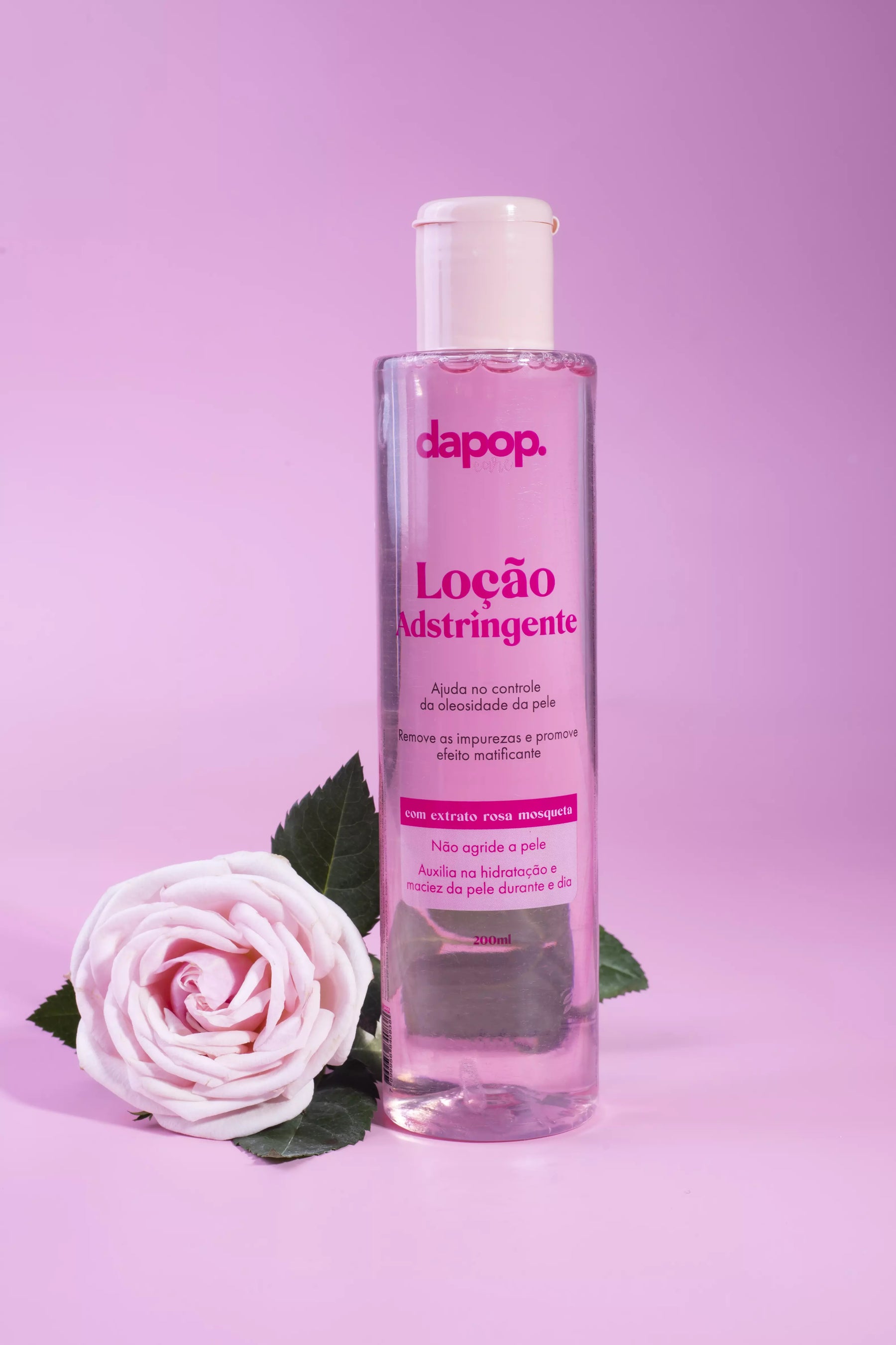 Loção Adstringente Com Extrato de Rosa Mosqueta 200ml - Dapop