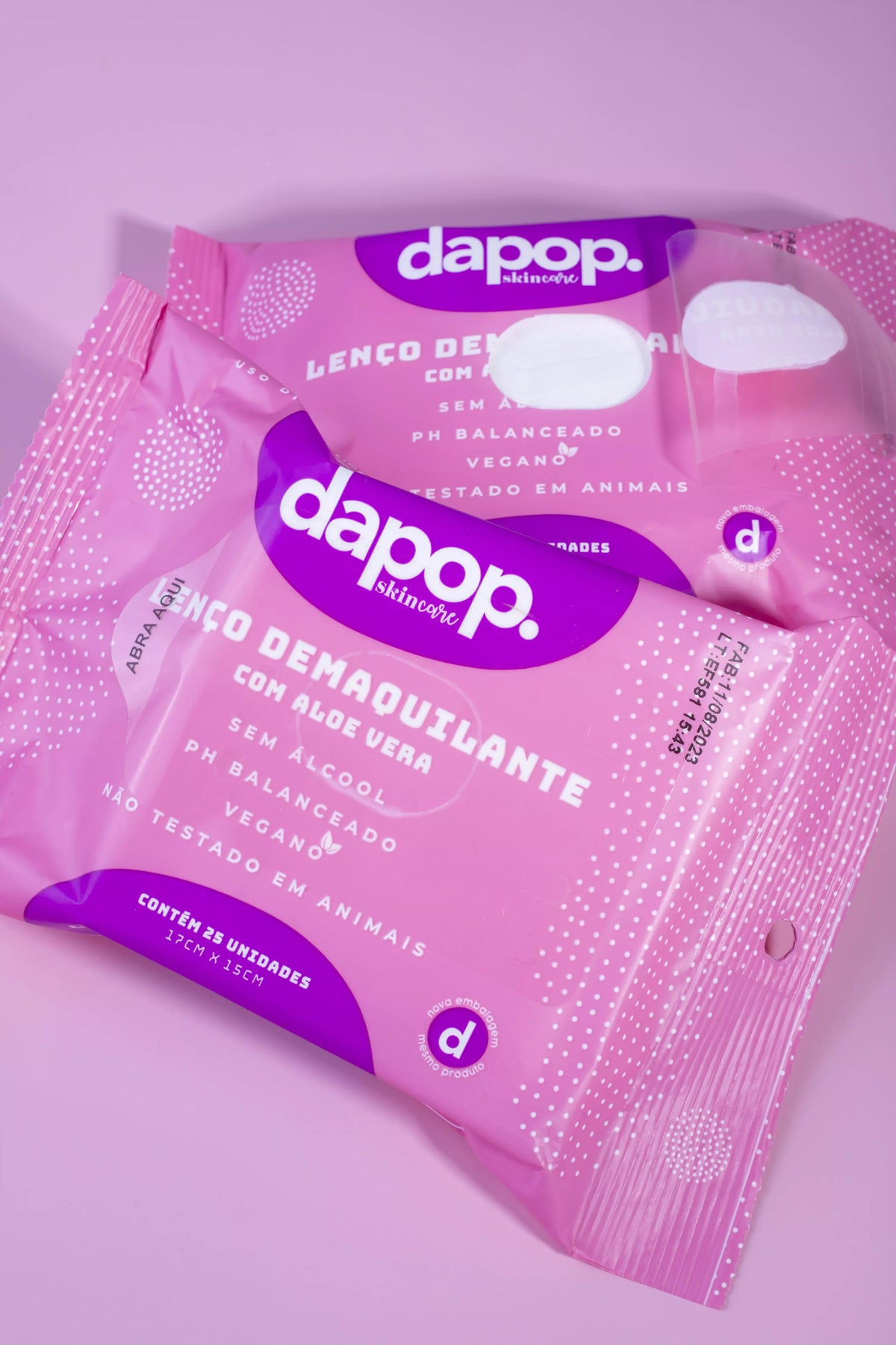 Lenço Demaquilante Com Aloe Vera - Dapop