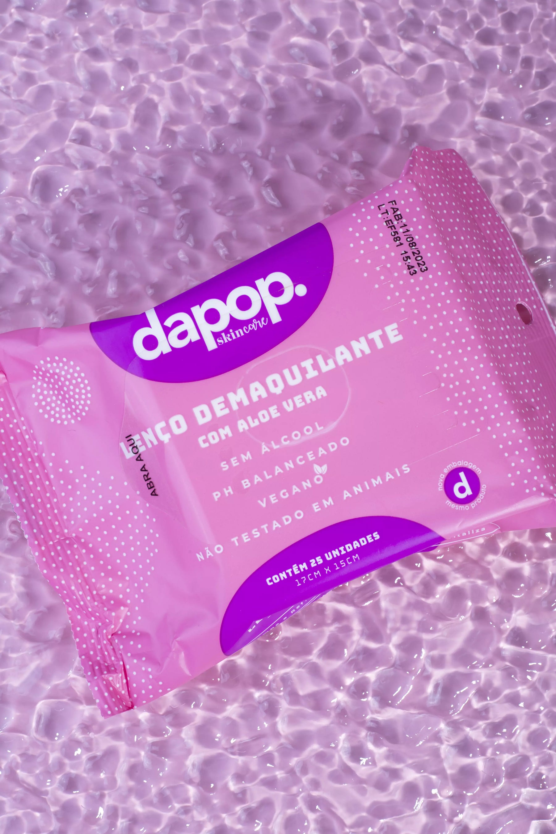 Lenço Demaquilante Com Aloe Vera - Dapop