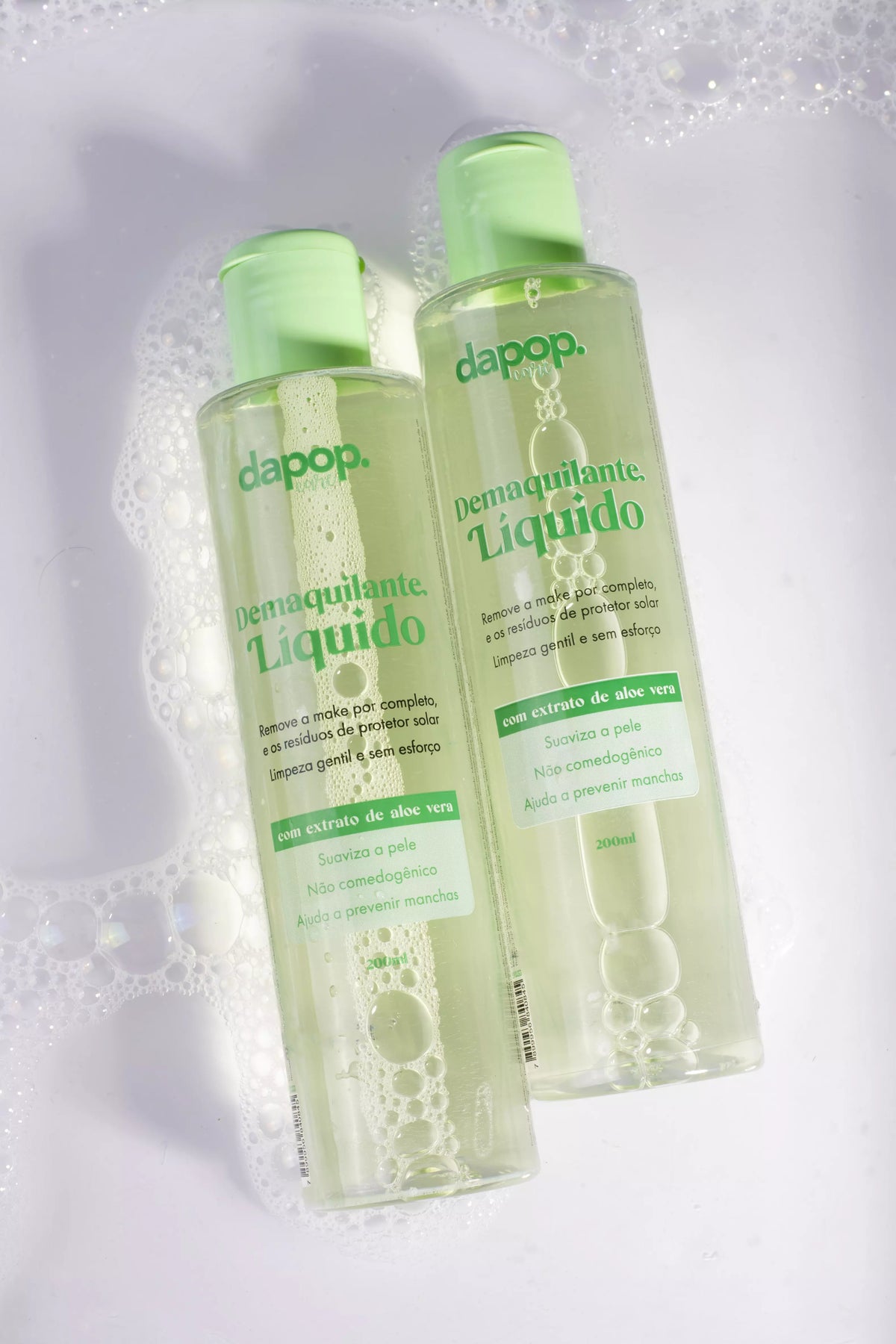 Demaquilante Líquido Extrato de Aloe Vera - Dapop