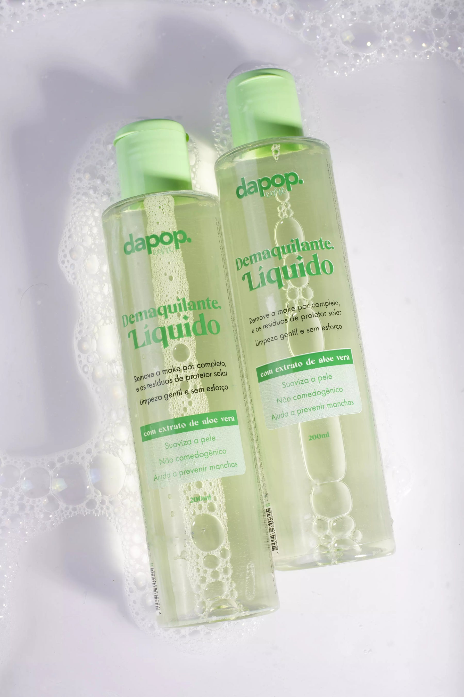 Demaquilante Líquido Extrato de Aloe Vera - Dapop