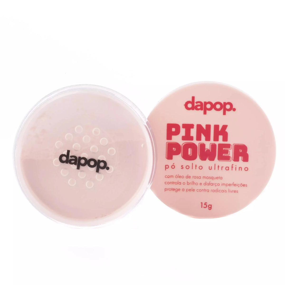 Pó Solto Ultrafino Pink Power Rosa Mosqueta - Dapop