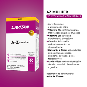 Lavitan A-Z Mulher com 60 Comprimidos