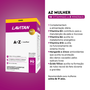 Lavitan AZ Mulher com 90 Comprimidos
