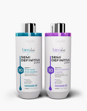 Kit: Forever Liss Escova Semi Defi  Zero 3d (Shampoo + Gloss) 1 LT