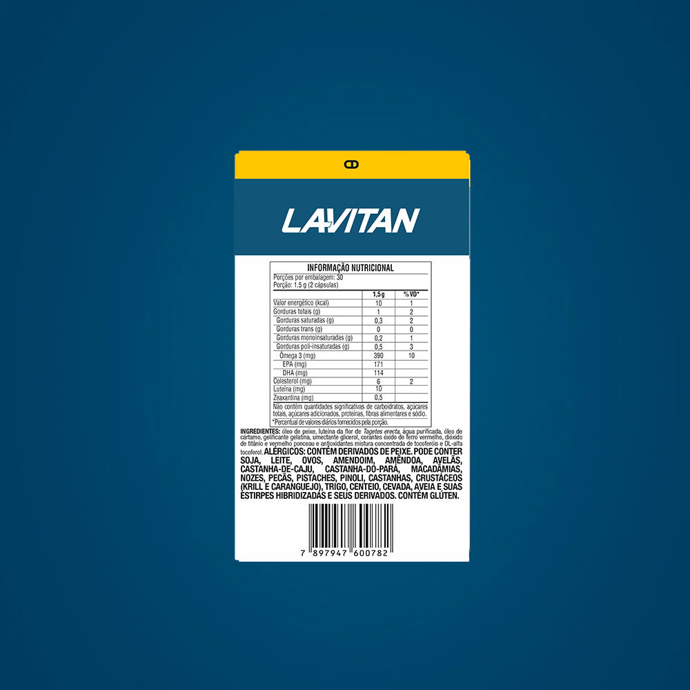 Lavitan Luteína com 60 cápsulas gelatinosas