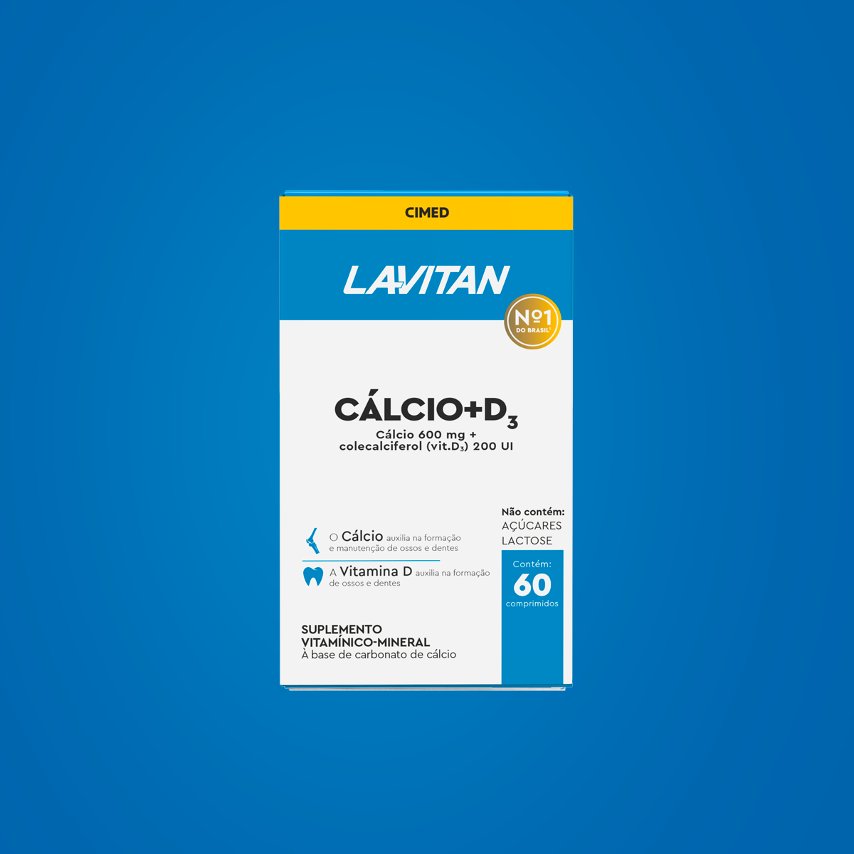 Lavitan Cálcio + Vitamina D3 com 60 comprimidos revestidos