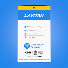 Lavitan Cálcio + Vitamina D 1.000 UI com 60 comprimidos