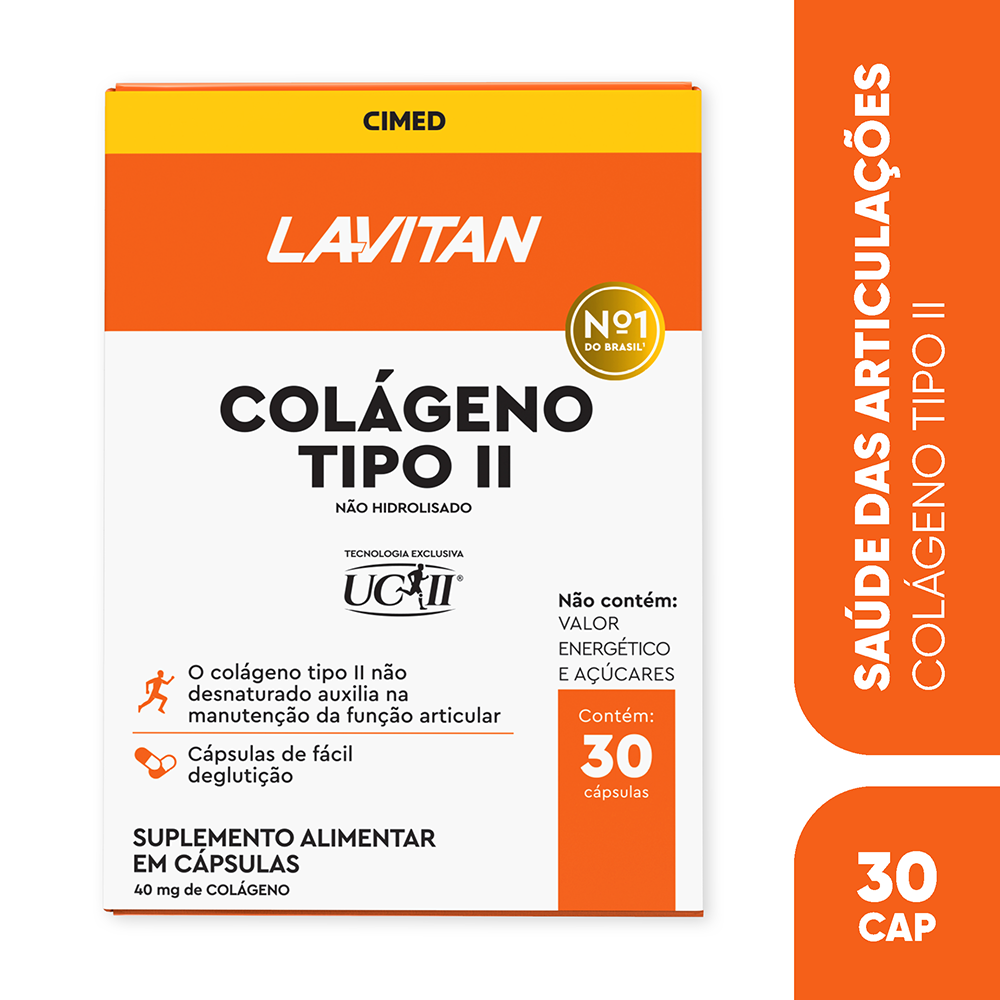 Lavitan Colágeno Tipo II Não Hidrolisado com 30 Comprimidos