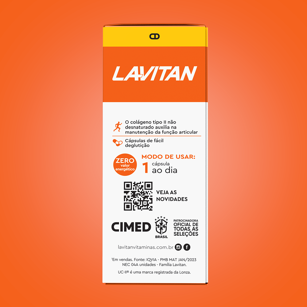 Lavitan Colágeno Tipo II Não Hidrolisado com 30 Comprimidos