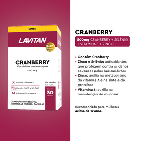 Lavitan Cranberry com 30 Comprimidos