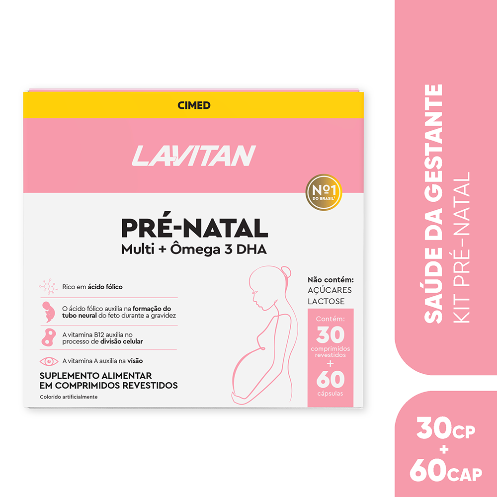 Multivitamínico Lavitan Pré-Natal com 30 Comprimidos