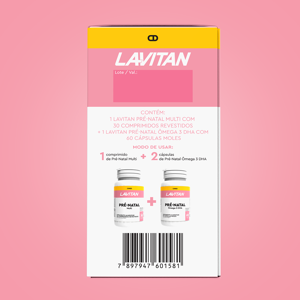 Multivitamínico Lavitan Pré-Natal com 30 Comprimidos