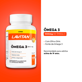 Lavitan Ômega 3 1000mg com 120 Cápsulas