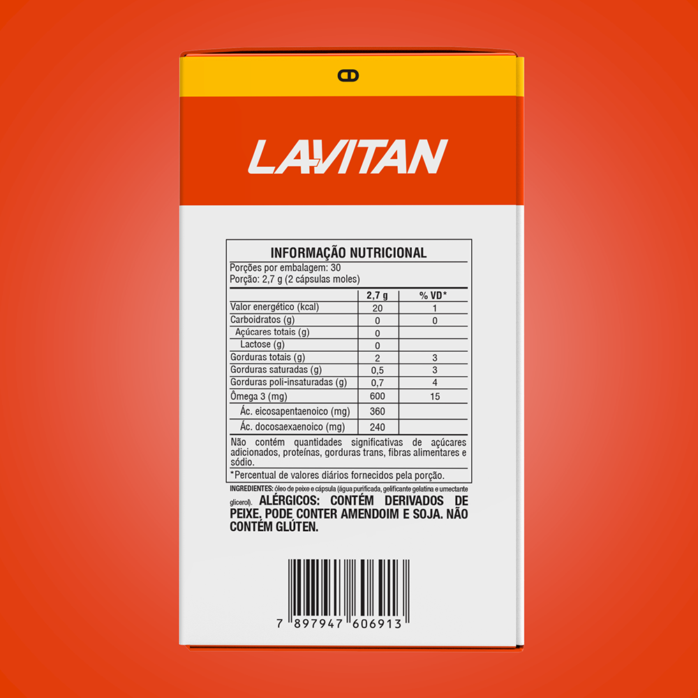 Lavitan Ômega 3 1000mg 60 cápsulas