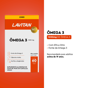 Lavitan Ômega 3 1000mg 60 cápsulas