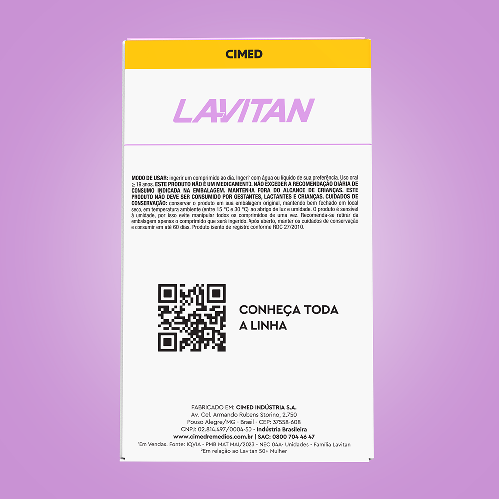 Lavitan Super Fórmula 50+ Mulher com 60 Cápsulas