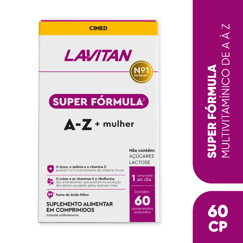 Lavitan Super Fórmula A-Z Mulher com 60 Cápsulas