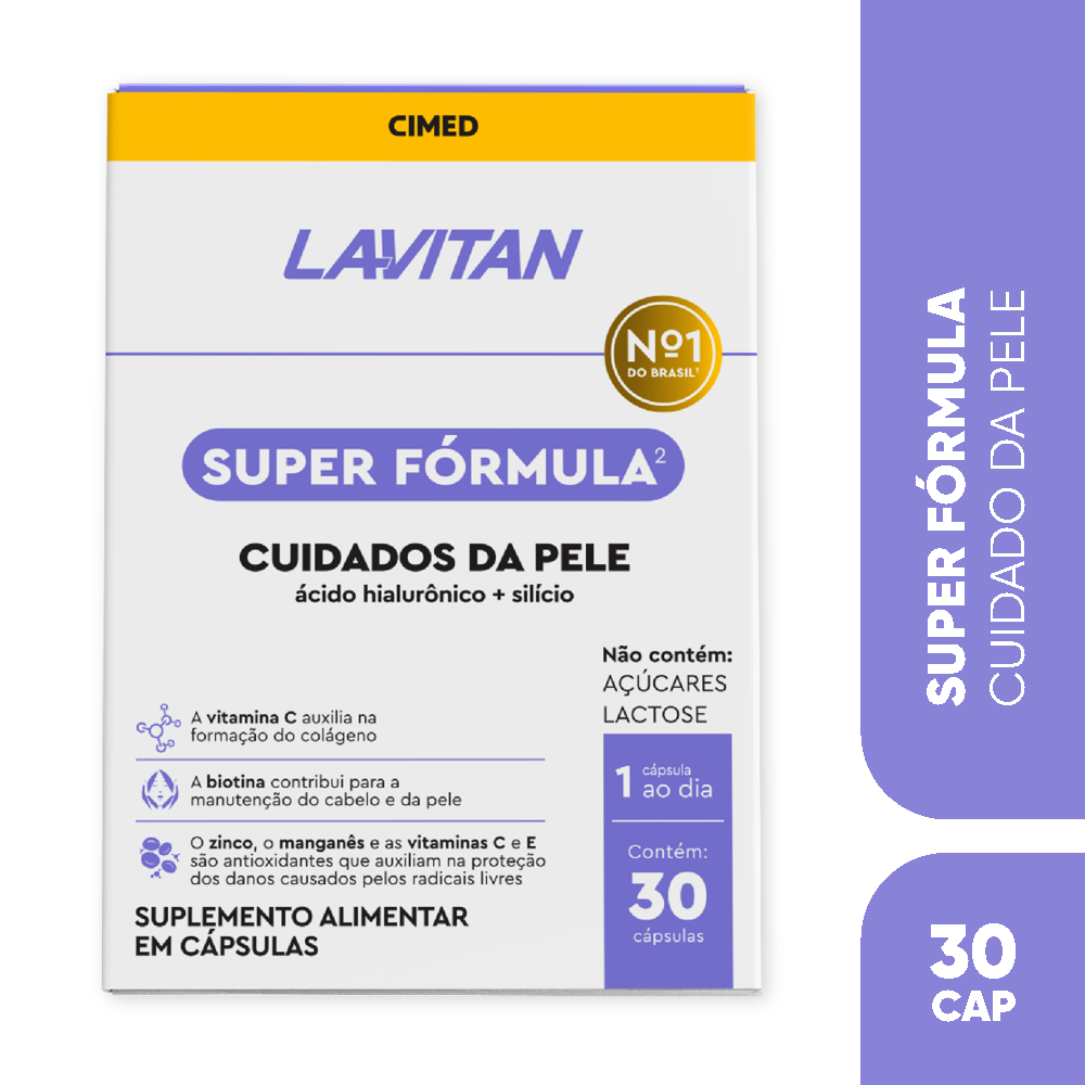 Lavitan Super Fórmula Cuidados da Pele com 30 Cápsulas