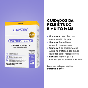 Lavitan Super Fórmula Cuidados da Pele com 30 Cápsulas