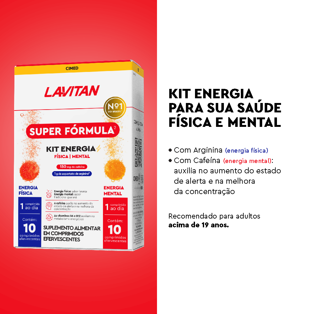 Lavitan Super Fórmula Kit Energia com 20 Comprimidos