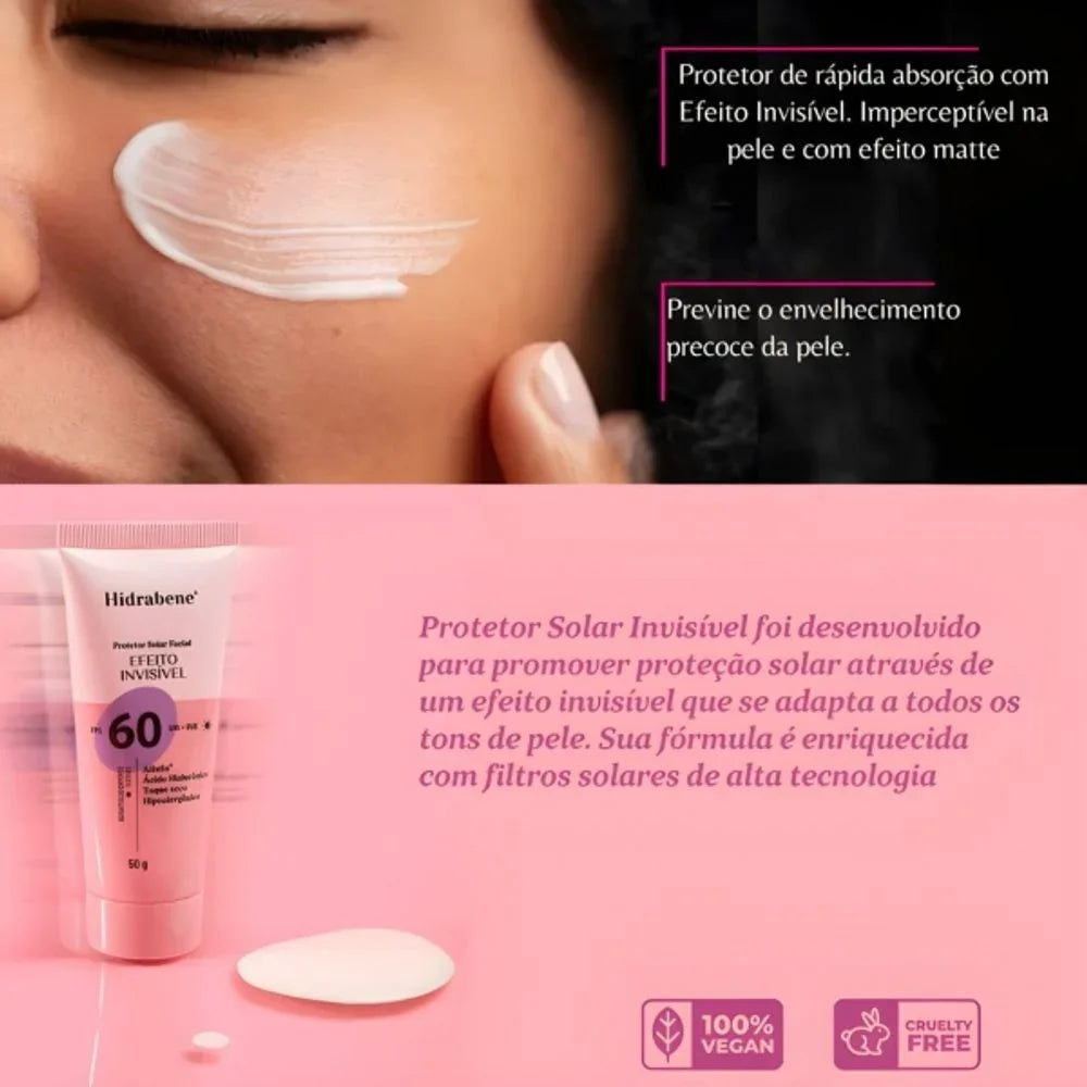 Hidrabene Protetor Solar Facial Fps 60 Invisível 50g