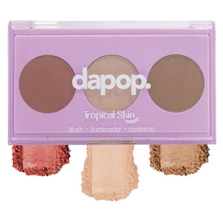 Trio De Contorno Iluminador Blush Tropical Skin - Dapop